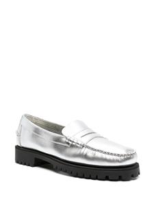 Sebago metallic-finish loafers - Zilver