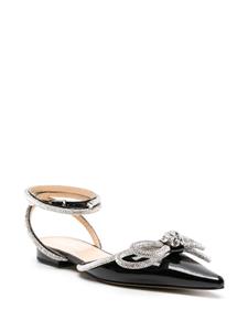 MACH & MACH Double Bow patent ballerina shoes - Zwart