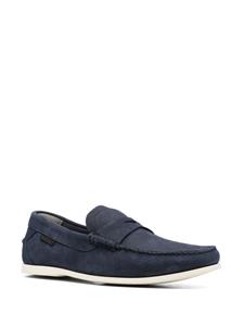 TOM FORD logo-appliqué leather loafers - Blauw