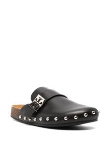Tory Burch Mellow studded leather slippers - Zwart