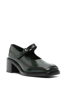 Hereu 55mm leather square-toe loafers - Groen