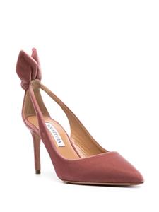 Aquazzura Bow Tie fluwelen pumps - Roze