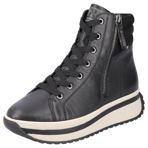 Rieker EVOLUTION Hoge veterschoenen platform ankle boots, high top sneakers with two zippers