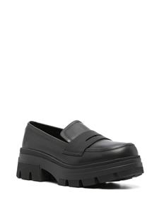 Calvin Klein Jeans chunky combat leather loafers - Zwart