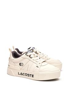 Lacoste Branded L002 leren sneakers - Beige