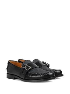 Gucci GG-canvas buckle loafers - Zwart