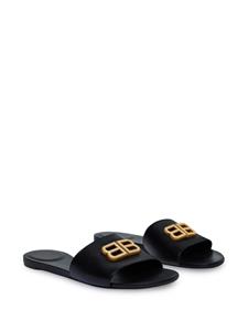 Balenciaga Groupie sandalen met BB logo - Zwart