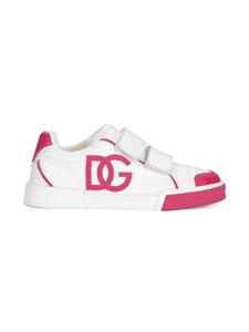 Dolce & Gabbana Kids Sneakers met klittenband - Wit