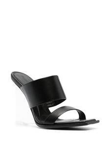 Alexander McQueen Shard 115mm wedge sandals - Zwart