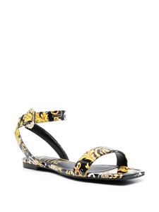 Versace Sandalen met Barocco print - Zwart
