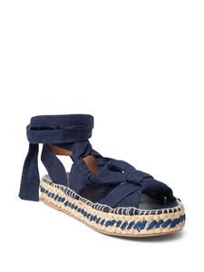 Ralph Lauren Collection Lilyann zijden sandalen - Blauw