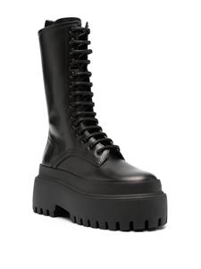 Dolce & Gabbana Combat boots met plateauzool - Zwart