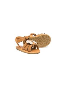 Donsje Sandalen met bijen-patch - Bruin