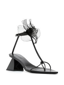 Nensi Dojaka Sandalen met bloemdetail - Zwart