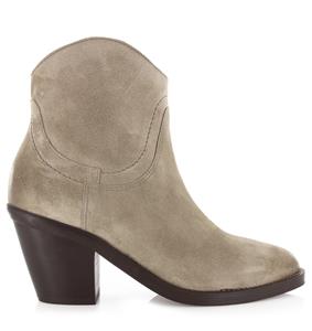 VIA VAI Mara Denver Sierra Roccia Beige Suede Enkellaars met hak Dames