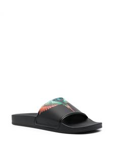 Marcelo Burlon County of Milan Slippers met vleugelprint - Zwart