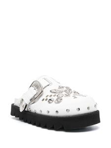 Toga Pulla Slippers verfraaid met studs - Wit