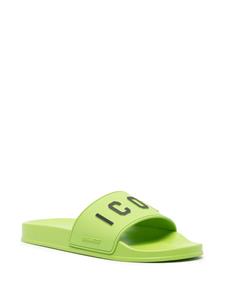 Dsquared2 Slippers met tekst - Groen