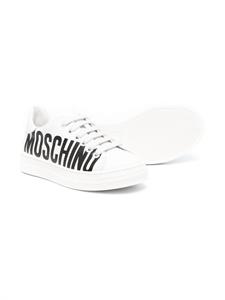 Moschino Kids Sneakers met logoprint - Wit