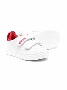 Moschino Kids Sneakers met klittenband - Wit