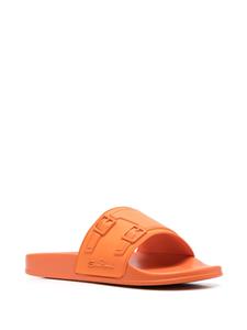 Santoni Slippers met logo-reliëf - Oranje