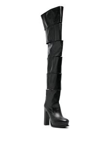 Alexander McQueen Overknee laarzen - Zwart