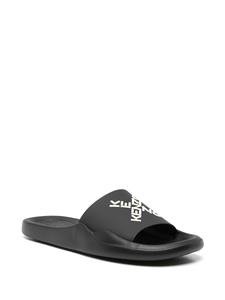 Kenzo Slippers met logo - Zwart