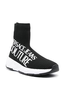 Versace logo-print sock sneakers - Zwart