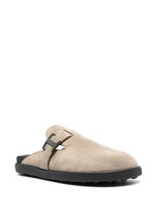 Tod's T Timeless suède slippers - Beige