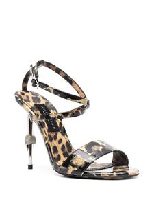 Philipp Plein Sandalen met luipaardprint - Bruin