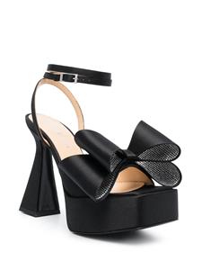 MACH & MACH Le Cadeau sandalen met plateauzool - Zwart