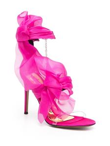 Alexandre Vauthier Jacqueline organza leren sandalen - Roze