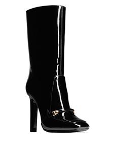 Saint Laurent Lala laarzen met vierkante neus - Zwart