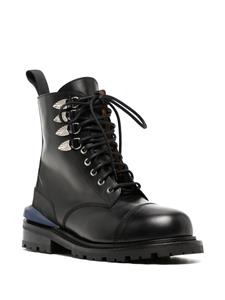 Toga Virilis Leren combat boots - Zwart