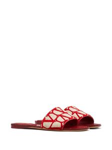 Valentino VLogo Toile Iconographe slippers - Rood