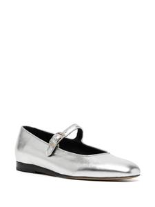 Le Monde Beryl metallic-leather Mary Jane shoes - Zilver