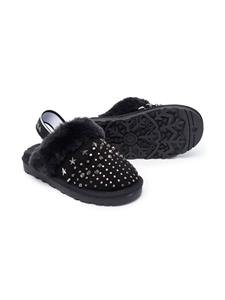 Monnalisa Slingback slippers verfraaid met studs - Zwart
