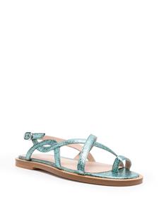 Scarosso Carol metallic sandalen - Groen