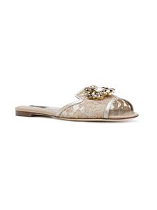 Dolce & Gabbana Bianca flat sandals - Beige