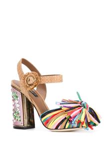 Dolce & Gabbana Sierlijke versierde sandalen - Roze