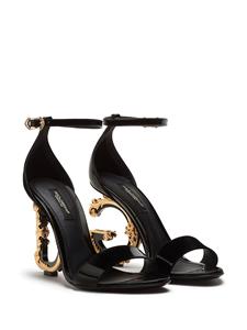 Dolce & Gabbana Baroque leren sandalen - Zwart