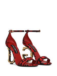 Dolce & Gabbana Sandalen met luipaardprint - Rood