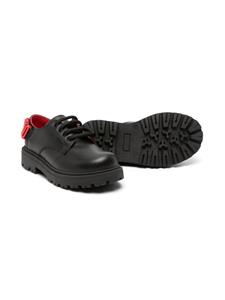 Moschino Kids Leren sneakers - Zwart