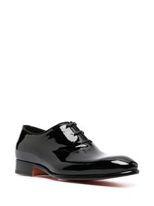 Santoni Oxford schoenen van lakleer - Zwart