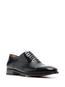 Santoni Gelakte Oxford schoenen - Zwart