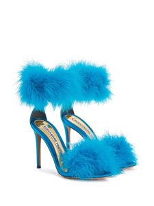 Alexandre Vauthier Veronica sandalen met veren - Blauw