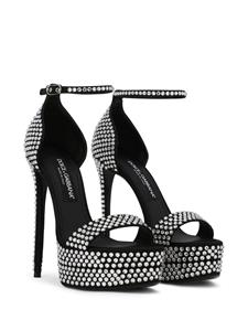 Dolce & Gabbana Keira sandalen met plateauzool - Zwart
