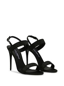 Dolce & Gabbana KIM DOLCE&GABBANA slingback sandalen verfraaid met kristal - Zwart