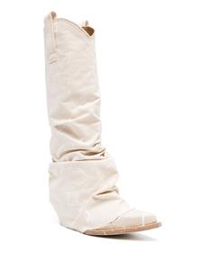 R13 Cowboylaarzen met spetters - Beige