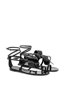 Giuseppe Zanotti Sandalen met bloemen - Zwart